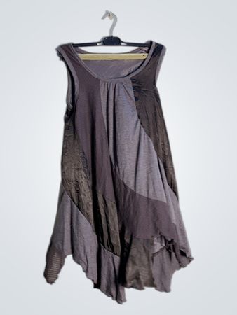 Robe sans manches asymétrique Dada Patant