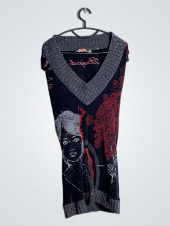 Pull sans manches en V Desigual