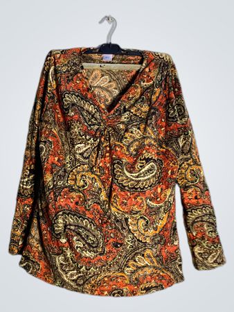 M&S Paisley Print Long Sleeve Top