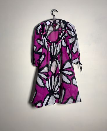 Big Bash Pink und Schwarz Blumendruck Kleid