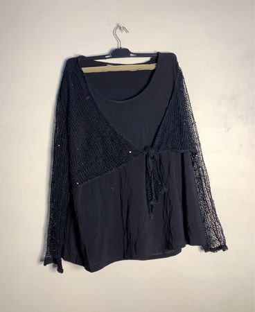 CANDA COLLECTION BEI C&A Schwarzes Mesh-Oberteil