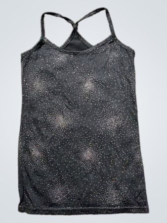 Glitzerndes schwarzes Tanktop