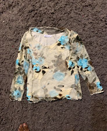 Julie Guerlande Damen Floral Mesh Top