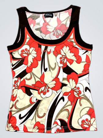 TAIFUN COLLECTION Floral Tank Top