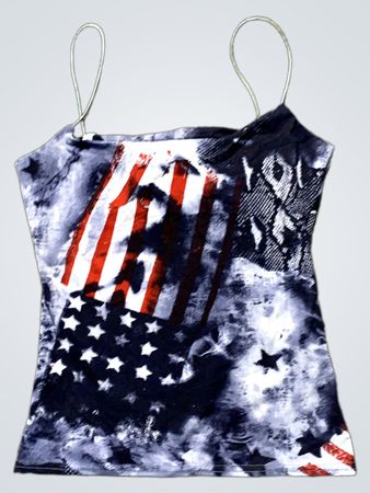 Amerikanische Flaggen-Print-Trägertop