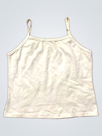 Weißes Tanktop mit Gold- und Silberdesign