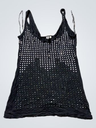 Madonna Black Verziertes Tanktop