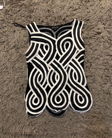 SKYdesigns Schwarz und Weiß Ärmelloses Top