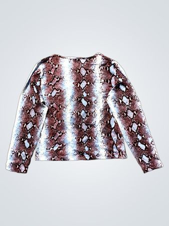 Langärmliges Oberteil mit Schlangenprint