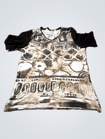 T-Shirt mit abstraktem Druck
