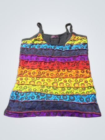 Jolly Boon Rainbow Ruffle Tank Top