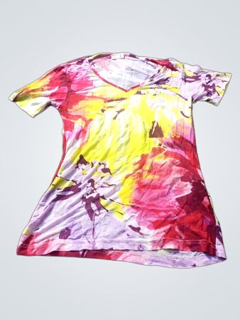 Yoors Damen V-Ausschnitt Batik T-Shirt