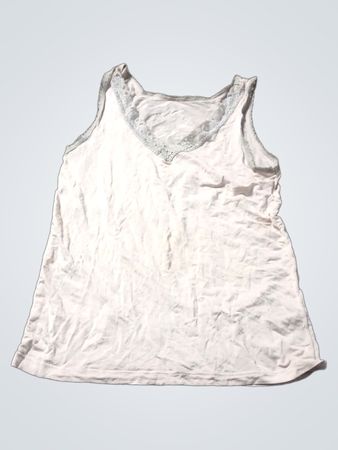 Tanktop mit weißer Spitzenborte