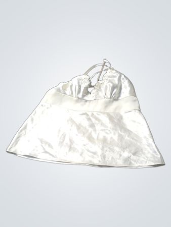  Weißes Satin-Cami-Top mit Spitze