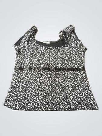 Day's Schwarz-Weiß Blumenmuster Tanktop