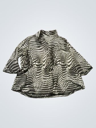 M&S MODE Schwarz-weiße gemusterte Bluse