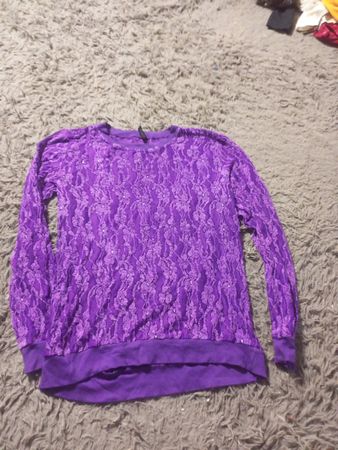 Purple Lace Long Sleeve Top