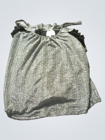 Georgia May Jagger Silber Glitzer Top Größe M