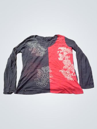 Langärmliges Hemd mit floralem Design