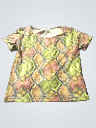 Schlangenhaut-Print T-Shirt