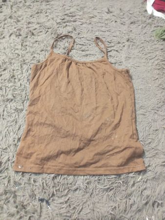 Braunes Spaghetti-Träger-Tanktop