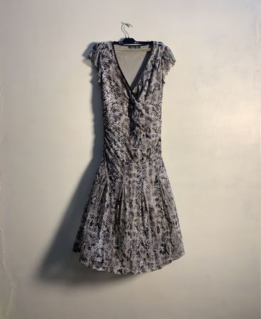 Mexx Snake Print Ruched Dress