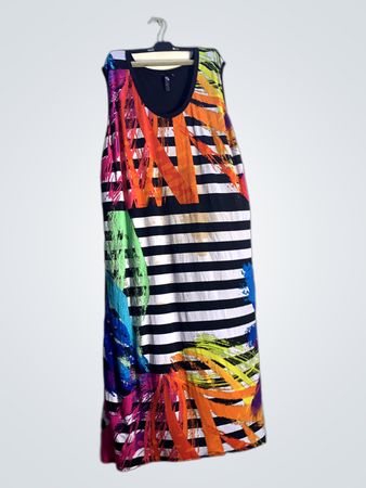 Ärmelloses Kleid mit abstraktem Druck