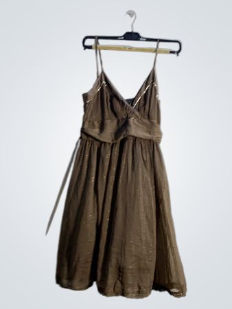 Motivi Braunes Pailletten-verziertes Minikleid