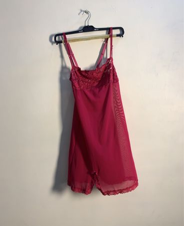 Rosa Spitze Besatz Slip
