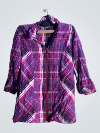 Arcade Women's Wear kariertes Reißverschlusshemd