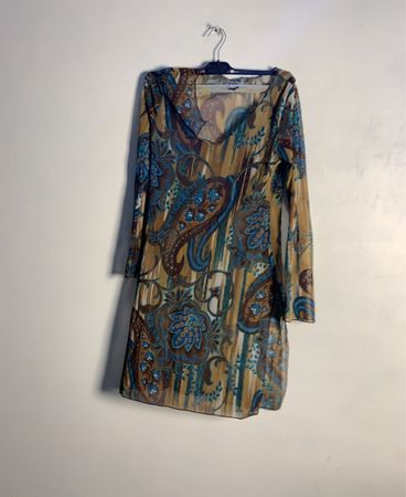 Sister S Point S/M Paisley Print Langarmkleid