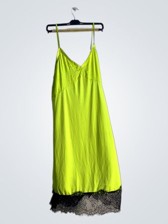 Zara Slipkleid mit Spitzenbesatz