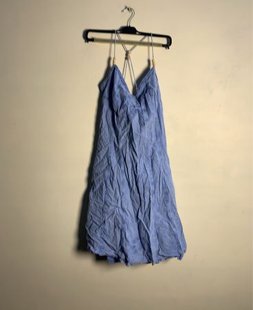 La Cotonnière Blau gerafftes Kleid