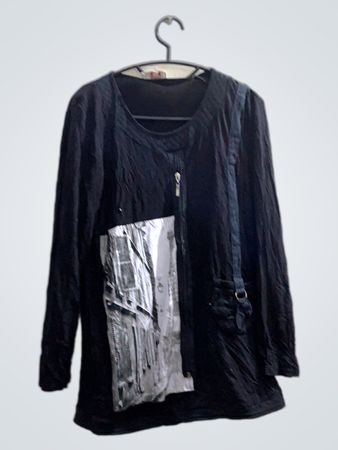 Having Hearts Black Langarmshirt mit Grafikdruck