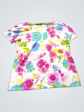Weißes T-Shirt mit Blumenmuster