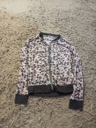 Veste bomber à imprimé floral
