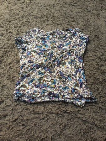Paisley-Print-Raffung-Bluse