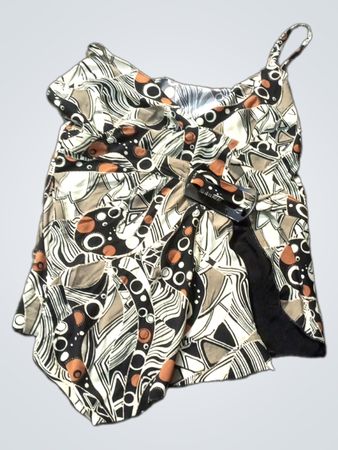 Damen Abstract Print Spaghettiträgershirt