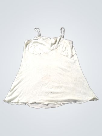 Weiße Spaghetti-Top