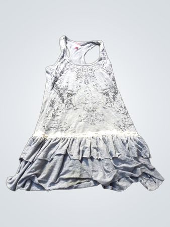 Figleaves Wear Me Grey Lace Trim Ruffle Tank Top