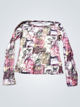 BASLER Langarm-Patchwork-Print-Top