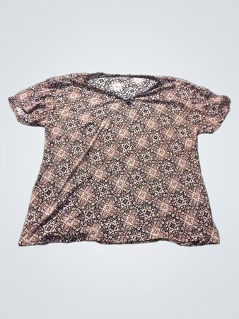 Bedrucktes V-Ausschnitt-T-Shirt