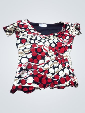 JUST ELEGANCE Damen Polka Dot Raffung Top