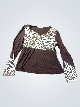 EWA Leopard Print Langarm-Top