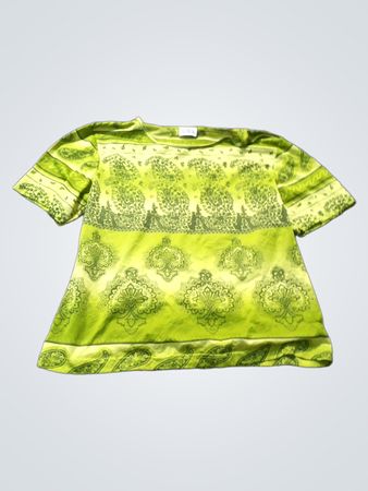Grünes Paisley-Muster T-Shirt