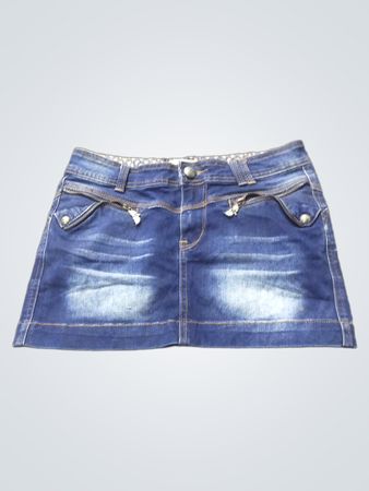 JENNIFER Blaue Denim-Minirock