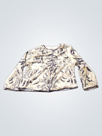 Mit Spitze und Perlen verzierte Jacke