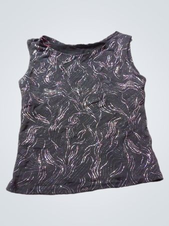 Instinct Damen Schwarzes Glitzerprint Ärmelloses Top