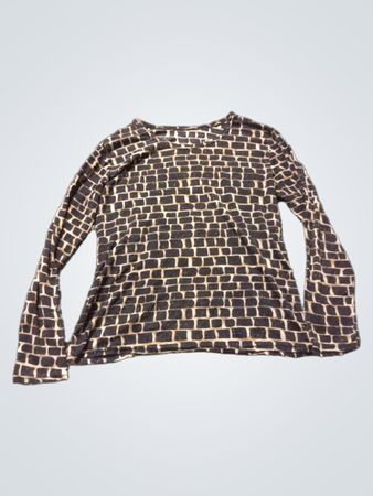 Langarmshirt mit Ziegelmuster