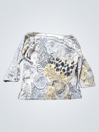 Damen Bell Sleeve Top mit Paisley-Druck